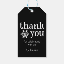 Winter Snowflake Tack Favor Presentetikett