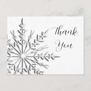 Winter Snowflake Tack Vykort