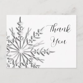 Winter Snowflake Tack Vykort