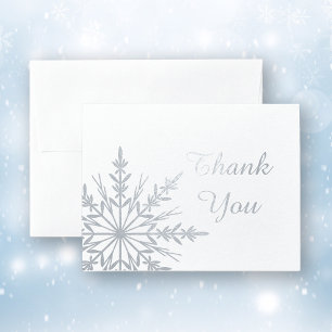 Winter Snowflake Tackkort Folierat Kort