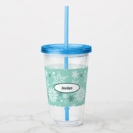 Winter Snowflake Turcos-Blue-Julhelg Take Away Mugg