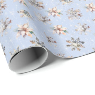 Winter Snowflakes and Sparkles Wrapping Paper Presentpapper