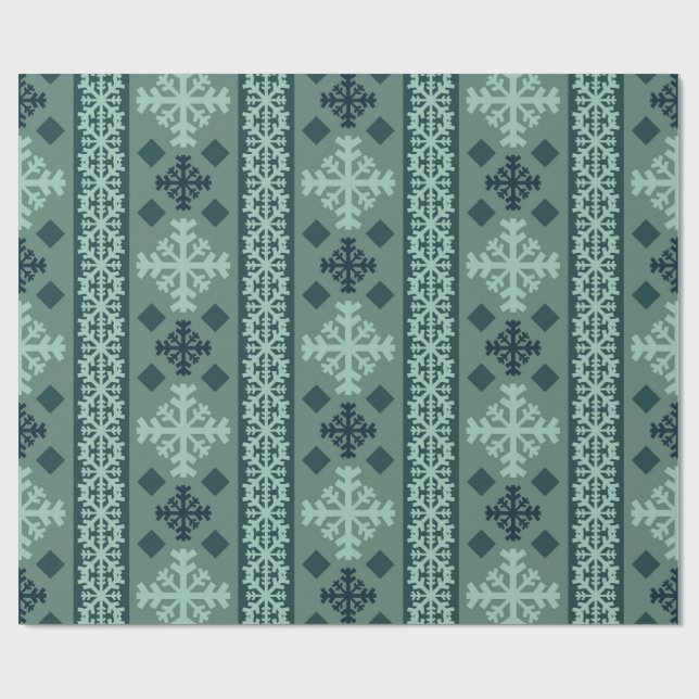 Winter Snowflakes Nordic Wrapping Paper Presentpapper (Platt)