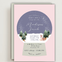 Winter Snowglobe Rosa Baby Shower