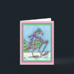 WINTER SNOWSHOES ROSA FLAMINGO GREETING CARD Blank Helgkort<br><div class="desc">I DEEP SNÖ " SMART BIRDS BÄRA SNOWSHOES". ROSA FLAMINGO WINTER JULHÄLSNINGAR/NOTE-KORT/ENVELOPE Blank,  Grönt/Rosa/Polka Dot Gräns *Anpassa ... Sök efter matchande objekt Susan Brack-design</div>
