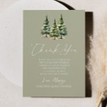 Winter Snowy Gräs Träd Bröllop Tack Kort<br><div class="desc">Det här är ett Winter Snowy Gräs Träd Bröllop tackkort!</div>