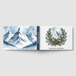 Winter Snowy Gräs Wandan Bröllop Gästböcker