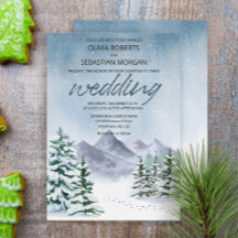 Winter Snowy Mountain Forest Bröllop