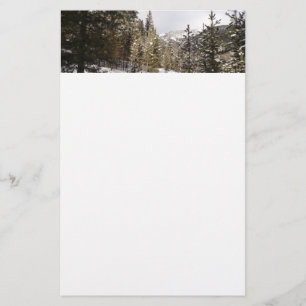 Winter Snowy Mountain Scene i Montana Brevpapper