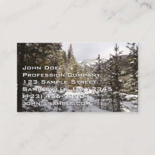 Winter Snowy Mountain Scene i Montana Visitkort