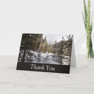 Winter Snowy Mountain Scene Tack Kort