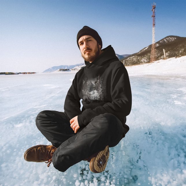 Winter Snowy Träd | Snöskog Hoodie (Skapare uppladdad)