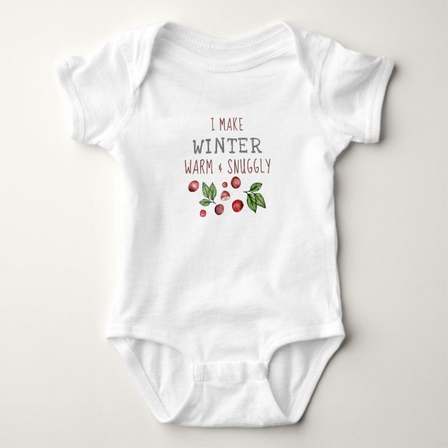 Winter Snuggly Baby Bodysuit T Shirt (Framsida)