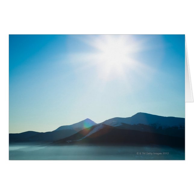 Winter sol 3 hälsningskort (Framsidan Horizontal)