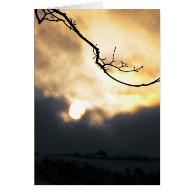 Winter Sol Hälsningskort (Framsidan)