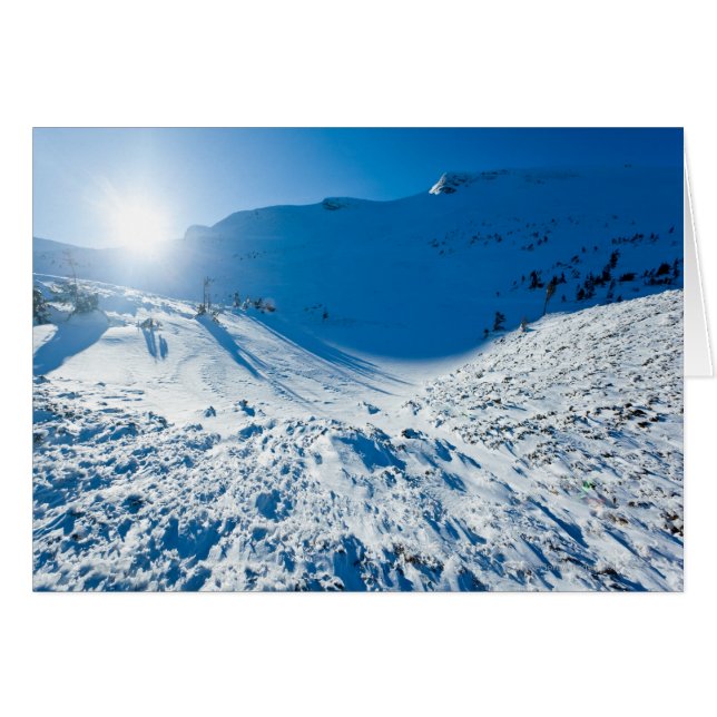 Winter sol hälsningskort (Framsidan Horizontal)