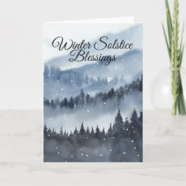 Winter Solstice Blessings Pagan Yule Card Kort