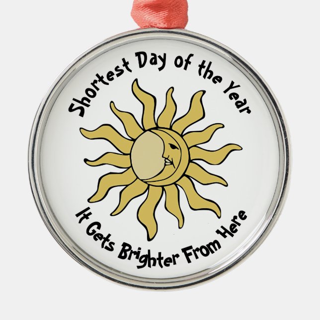 Winter Solstice Dikt Julgransprydnad Metall (Framsidan)