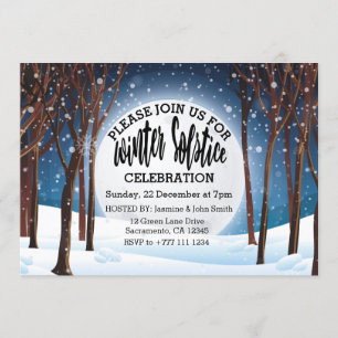 Winter Solstice Firande Inbjudningar
