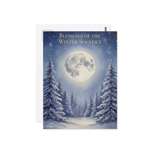 Winter Solstice Postcard Vykort (Fram/Back In Situ)