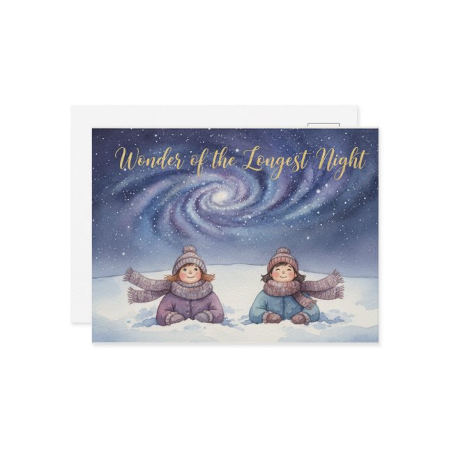 Winter Solstice Postcard Vykort (Fram/Back In Situ)