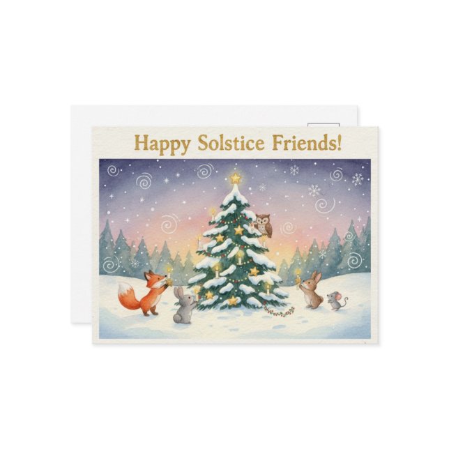 Winter Solstice Postcard Vykort (Fram/Back In Situ)