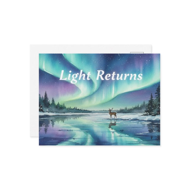 Winter Solstice Postcard Vykort (Fram/Back In Situ)