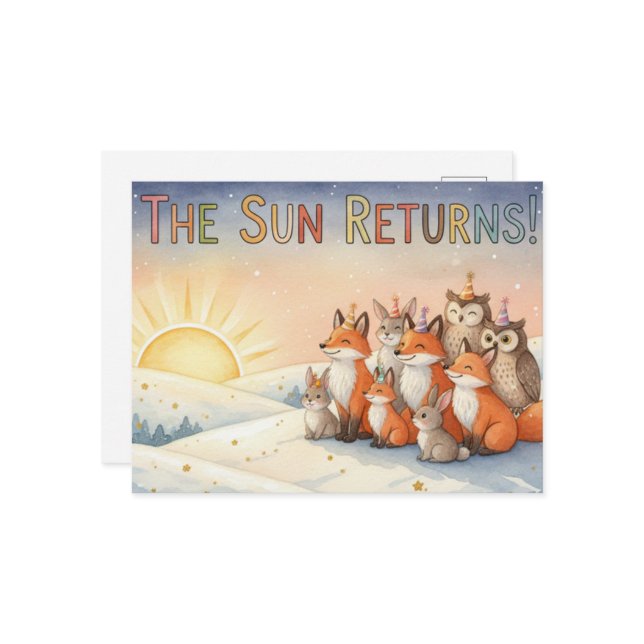 Winter Solstice Postcard Vykort (Fram/Back In Situ)