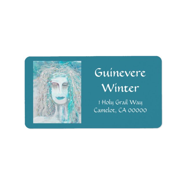 Winter Solstice Queen Adressetikett (Framsidan)