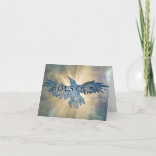 Winter Solstice Raven Card Kort