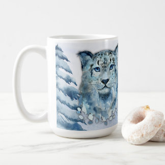 Winter Solstice Snö Leopard Kaffemugg