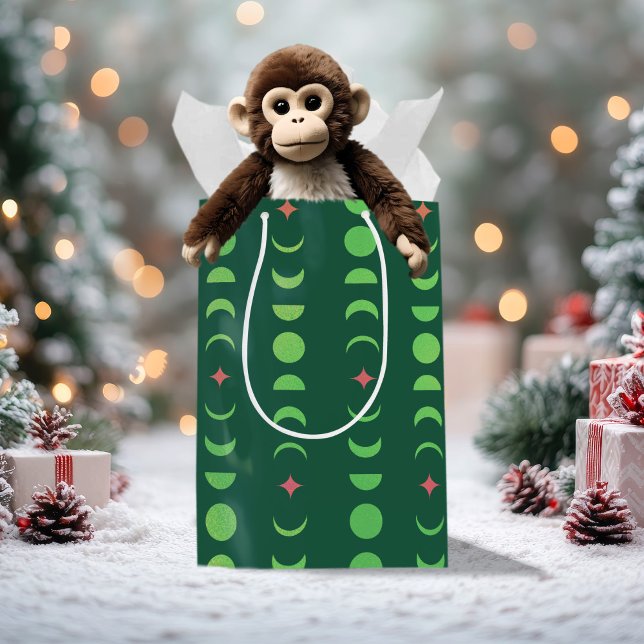 Winter Solstice Yule Wicca Måne Phases Red Grönt (Skapare uppladdad)