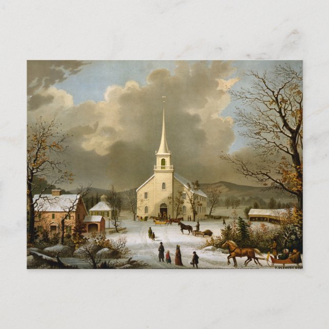 Winter Söndag i Olden Times Vykort (Framsida)