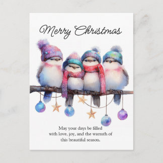 Winter Songbird Squad Helg Vykort