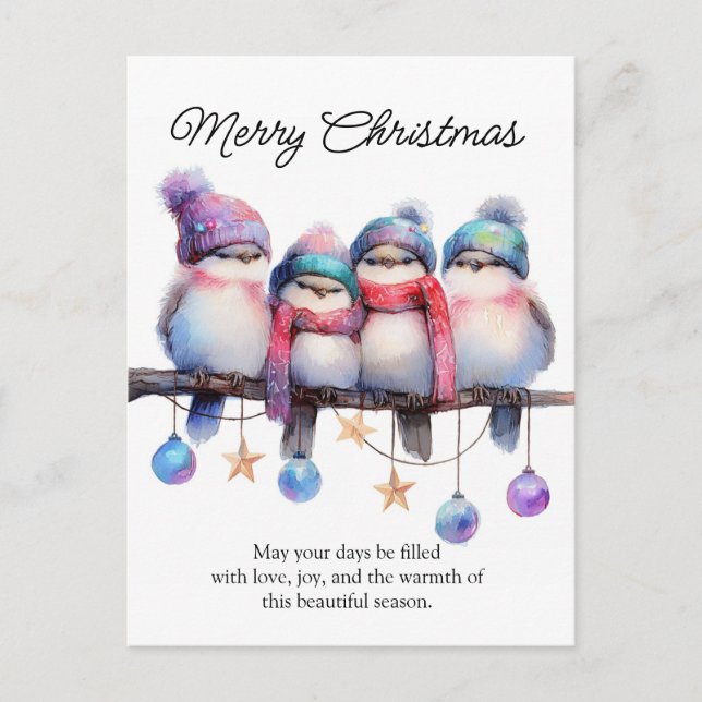 Winter Songbird Squad Helg Vykort (Framsida)