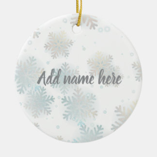 Winter Sparkle Ornament - Add Your Name