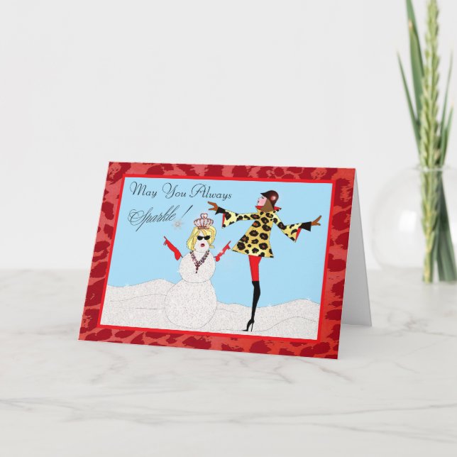 Winter Sparkles of DIVAtude Helgkort (Framsida)