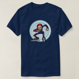 Winter-spel för Skater Anime Stil Illustration T Shirt