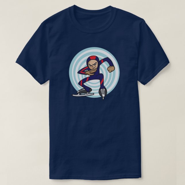 Winter-spel för Skater Anime Stil Illustration T Shirt (Design framsida)