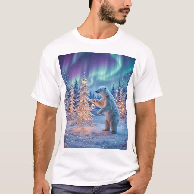 Winter Spirit in the Northern Sky T Shirt (Framsida)
