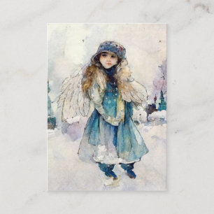 Winter Spirit Watercolor Angel Art