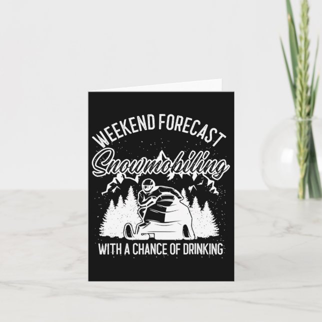 Winter-sportar i solljus Sled Helg Kort (Framsida)