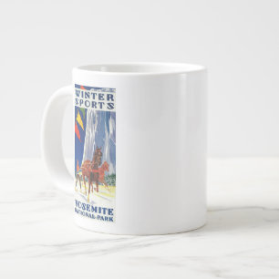 Winter Sports at Yosemite PosterYosemite, CA Jumbo Mugg