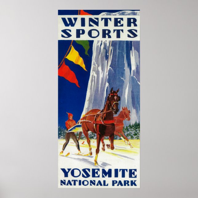 Winter Sports at Yosemite PosterYosemite, CA Poster (Framsidan)