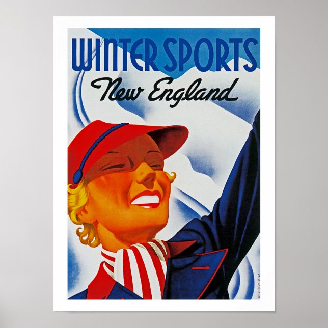 Winter Sports i New England Poster (Framsidan)