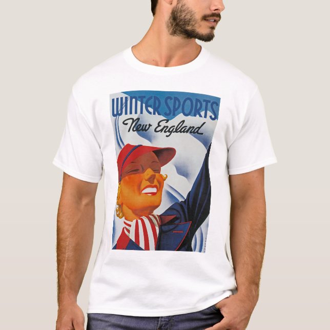 Winter Sports New England T-shirt (Framsida)