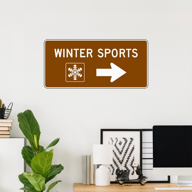 Winter Sports Road Sign Poster (Skapare uppladdad)