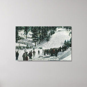 Winter Sports Scene vid Charleston Mountain Canvastryck