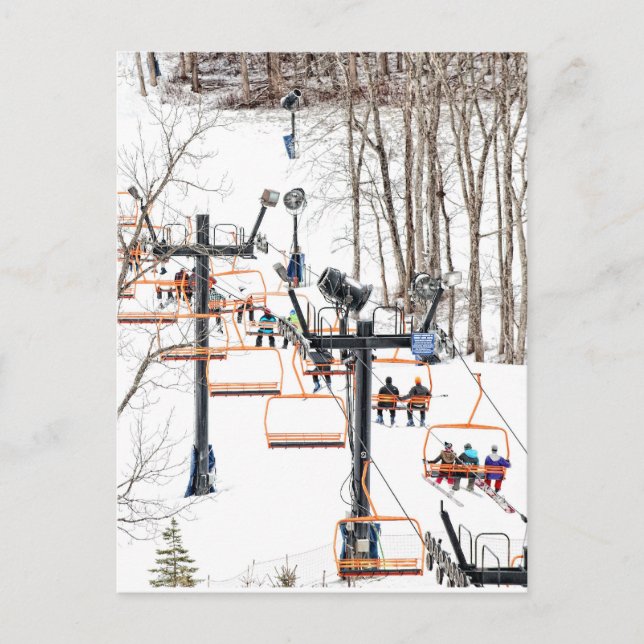 Winter Sports Skiing Vykort (Framsida)