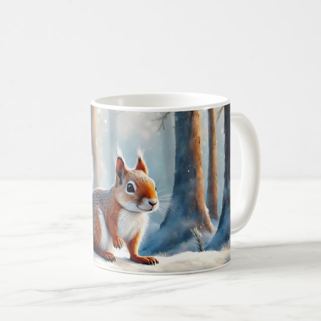 Winter Squirrel Coffee Mugg (Framsida höger)